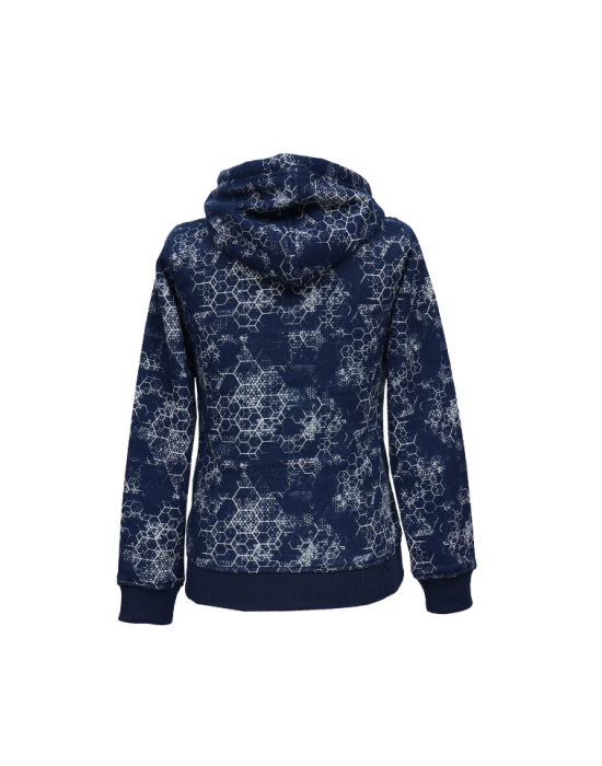 Girls Sweatshirt  Printed design with zipper navy